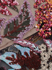 Formal attire Dresses: Long Dress Women Luxury Sequins Flower Backless Slim Dress