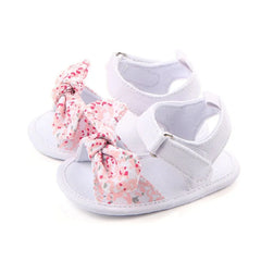 Baby Girls Summer Shoes Sandals Infant First Walkers Big Bow Floral Sneaker