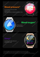 New Smart Watch 1.32 inch HD AMOLED Screen Bluetooth Call Health Monitoring Alarm Clock Fashion Watch Men Women For Android IOS
