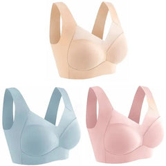 Ice Silk Seamless Sport Bra Gather Prevent Sagging Underwear No Steel Ring