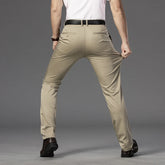 Men's Spring Autumn Fashion Business Casual Long Pants Suit Pants Male Elastic
