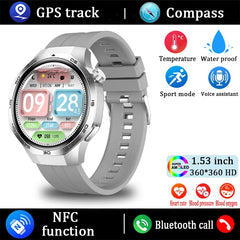 For Huawei Watch GT5 Pro Smart Watch 1.53 Inch HD AMOLED Screen NFC GPS Tracker Bluetooth Call Health Monitoring Watch Men Women