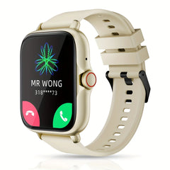 Smart watch with full touch screen, call, message reminder, music control and other functions, compatible with iPhone/android mo