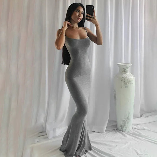 Dresses For Women Spaghetti Strap Black Long Dress Y2k Sleeveless