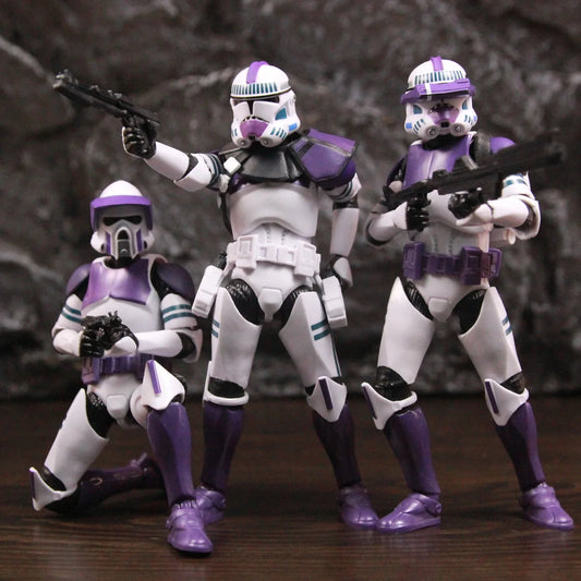New Body 187th Legion Purple Phase II P2 ARF Trooper Commander Scout 6" Action Figure Mace Windu Republic Grand Army Clone Toys