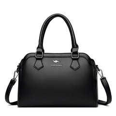 Multi-pocket Handbag Purses Genuine Cowhide Leather Shoulder Bag