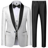 Coat Vest Pants 3 Piece Suit Set Luxury Groom Wedding Dress Party