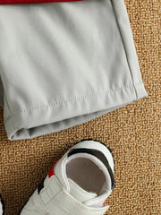 2PCS Infant Baby Boy Clothes Set White Short Sleeves T-shirt Shorts Summer Daily Casual Outfit for Toddler Suits