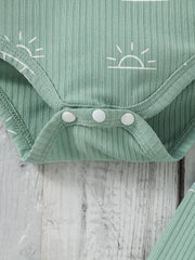 2Pcs Baby boys Spring/Autumn Long Sleeve Jumpsuit& Pant With Bow For Casual Clothing Set