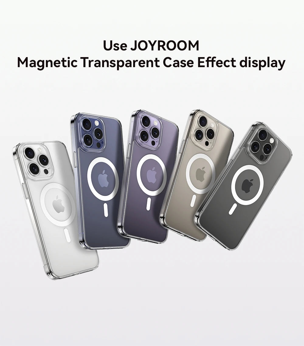 Magnetic Transparent Case For iPhone 15 14 13 Pro Max Case For Magsafe Wireless Charge Shockproof Cover Anti-fall