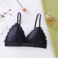 French Beautiful Back Bra Women'S Thin Lace Beautiful Back Bra No Steel Ring Sling