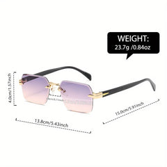 Classic Unisex Fashion Sunglasses Frameless Trendy Eyewear for Holiday Costume Suitable Best Gift for Festive Occasions