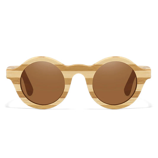 GM Natural Zebra Bamboo Wooden Aduit Sunglasses Handmade Polarized Glasses Mirror Coating Lenses Eyewear With Gift Box 8620C