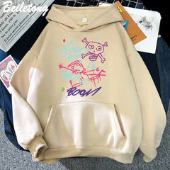Arcane Jinx Hoodie Monkey Graffiti Style Nice Print Game Lovers Tops Streetwear