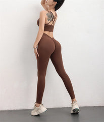 Scrunch Leggings Back Butt V Yoga Pants Women Fitness Workout Gym Running
