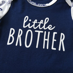 Newborn Baby Boys Fashion Clothes Set Letters Printed Long Sleeve Romper Bodysuit Top + infant Pants with Hat