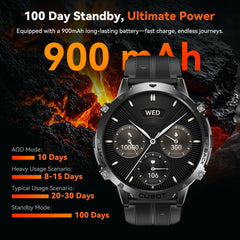 Cubot X3, Sport Waterproof Smartwatch, 1.73-inch AMOLED Display, Bluetooth Calls, 900mAh Battery, Blood Oxygen, Fitness Tracker
