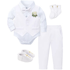 Baptism Outfit Boy Infant Baby Church Christening Suit Toddler White Blessing Set Newborn Easter Birthday Party Gift Clothes