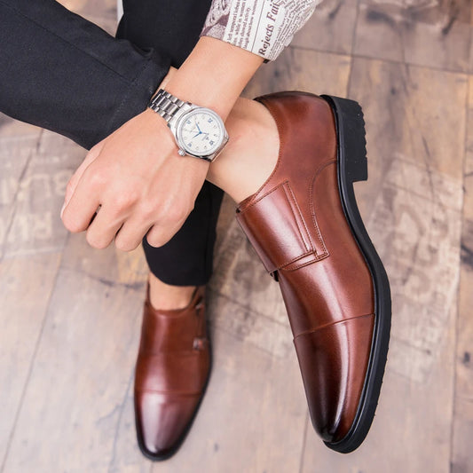 Men shoes Leather Oxford Dress Shoes Comfortable Gentleman's Stylish