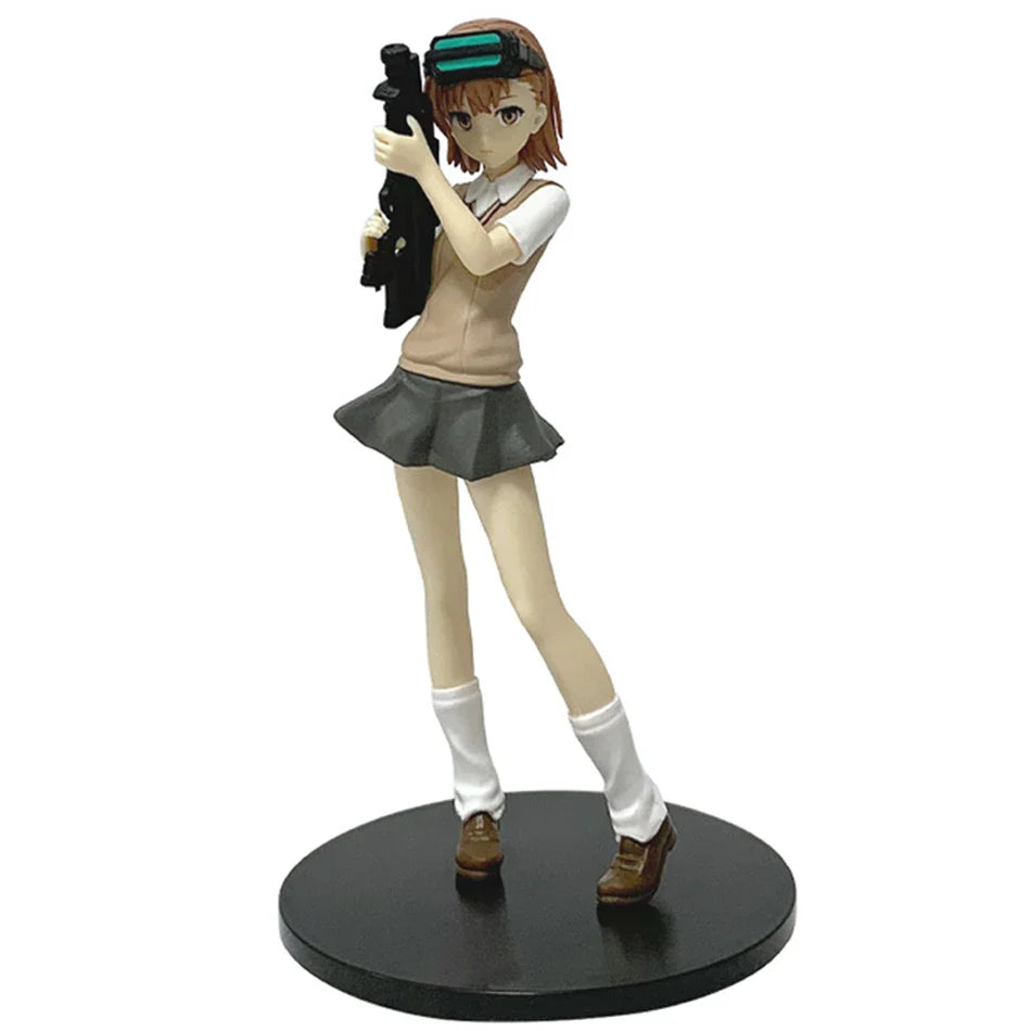 17cm Anime A Certain Magical Index Misaka Mikoto Railgun Girl Anime Figure PVC Action Figures Model Anime Cartoon Model Toy Gift