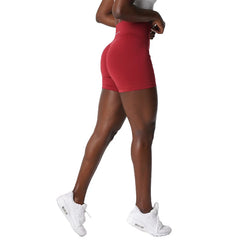 Solid Seamless Shorts Women Soft Workout Tights Fitness Outfits Yoga Pants Gym Wear