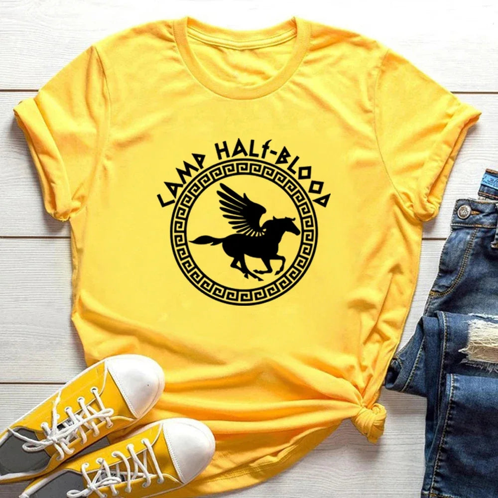 Camp Half Blood T Shirts Fall Training Camp Game Tshirt Halloween Magical Gift Percy Jackson Shirt Unisex T-shirts Harajuku Tees
