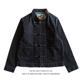 Mans Jacket Indigo Selvedge Denim Jacket Jean Jacket Men Vintage Chinese
