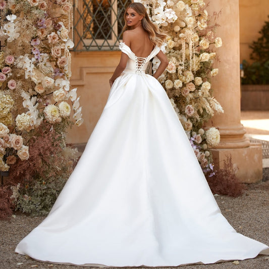 White Bridesmaid Dresses: Wedding Dresses Off Shoulder Mermaid Bride Dress
