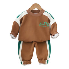 Boys Clothes Sets Spring Autumn 2025 Children Cotton T-shirts Coats Pants 2pcs Sports Suit For Baby Tracksuits Kids Outfits 4 5Y