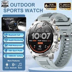 2025 T-REX3 1000mAh Large Battery Durable Adult Smart Watch GPS Strong Flashlight 10ATM Waterproof BT Call Sports Smartwatch Men