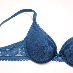 Small Chest Size Women Bra Thin Cup Mold Soft Cotton Brassiere Hollow Out Lace