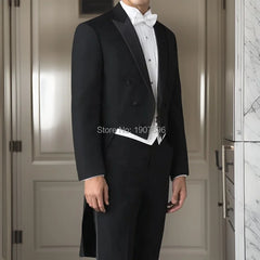 Prom Suits for Men: Wedding Man Tail Coat for Wedding Groom Suits with Double