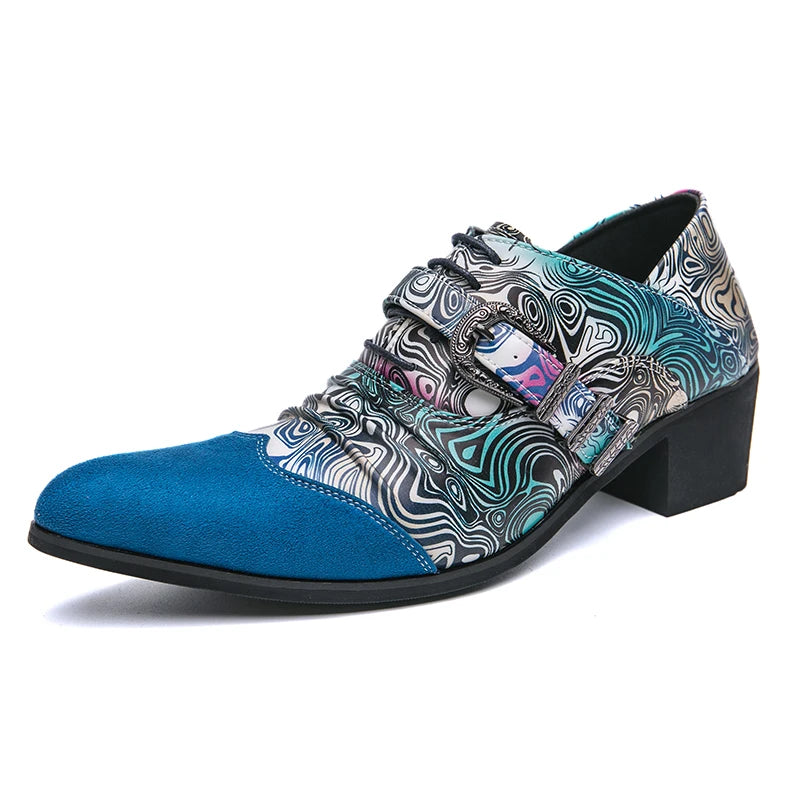 Golden Sapling Party Shoes Men Elegant Casual Business Flats Fashion Heels Leisure