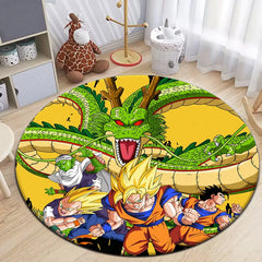 Dragon anime Round Carpet,bedroom,Living Room,door mat,Outdoor carpet,Picnic,anime
