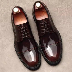 Men's Oxfords Genuine Leather Wedding Party Office Formal Oxford Shoes Handmade