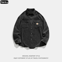 Men's Autumn/Winter Denim Jacket Gothic Streetwear Coat American Hip Hop Coat