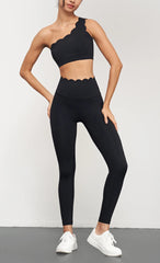 Yoga Pants Women Seamless Lotus Arc Workout Running Leggings High Waist