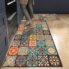 Non-slip Kitchen Mat Crystal Velvet Super Absorbent Floor Mats Kitchen Long Carpets