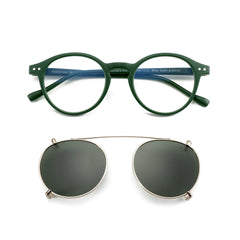 Steampunk Style Glasses (Anti Blue Light Blocking Eyewear) + Clip Lenses