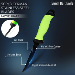 Stainless Steel Boning Knife Multifunctional Non-slip Fish Scale Scraper Rubber