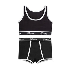 Women's Cotton Panties Bra Women's Comfortable Underwear Set Breathable
