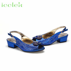 Matching Shoes and Bags: Royal Blue Peep Toe Ladies Sandals Shoes Matching Bag