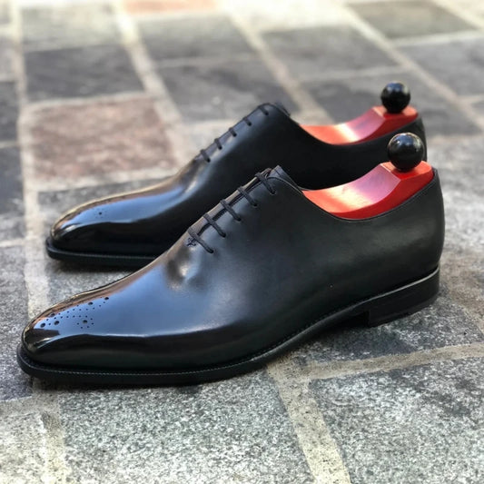 Red Sole Brogue Shoes Men Black Business Mens Formal Shoes