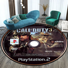 Game Shooting Call CD Round Carpet for Living Room Rugs Camping Picnic Mats Flannel