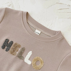 Baby Boy Clothing Set Sports Shirt Hooded Sweatshirt+Long Pants Children's Long Sleeved Clothing Set Towel Embroidery Label Set