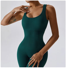 Women's Yoga One Piece Tracksuit Jumpsuit Seamless Sportswear Yoga Suit Gym