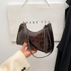 Black Trendy Women Shoulder Bag Fashion Pu Handbags Crossbody Bags Small