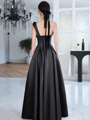 Evening wear Dresses: Prom Vestidos Bow Draped One-shoulder Cross Lace Up Dress