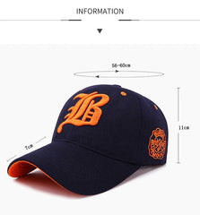 Men Women's Baseball Cap Summer Cotton Hat Embroidery Snapback Hip-Hop Cap