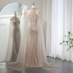 Homecoming Dresses: Mermaid Evening Dresses for Women Wedding Party Cape